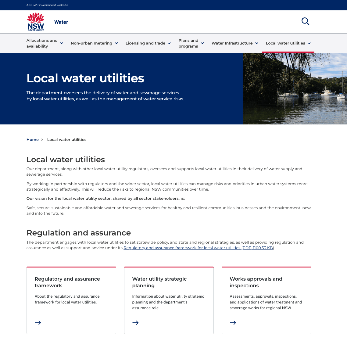 New Water website